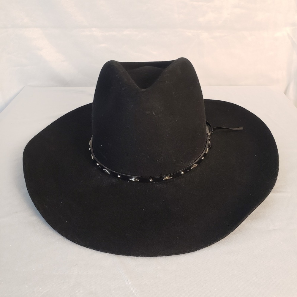 MHT Master Hatters Of Texas Western Cowboy Hat Black 3X Beaver Blend Size 6 7/8 - Picture 1 of 10